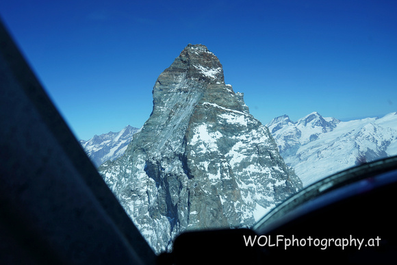 Der Gipfel des Matterhorns.