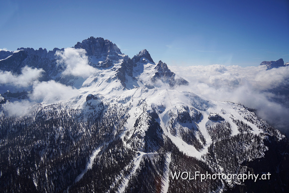 Sorapiss-Gruppe mit Punta Sorapiss, 3.205 m südöstlich von Cortina d'Ampezzo.