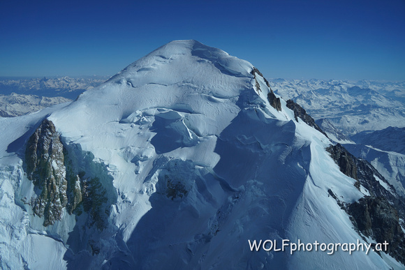 Mont Blanc Südansicht.