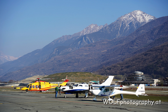 Aosta Flugplatz und vorne unser Bergkraxler!